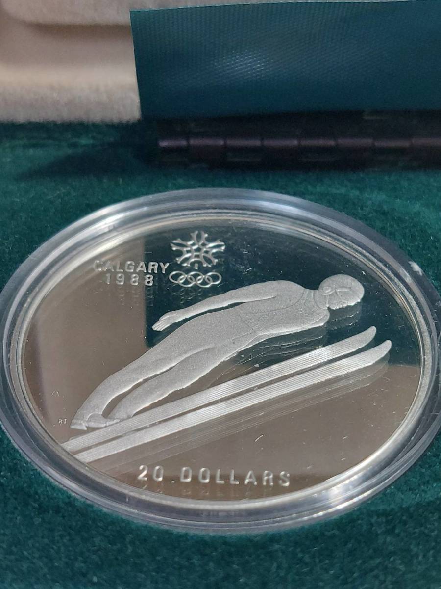 記念銀貨 銀貨 カナダ 1987 1988 カナダ冬季オリンピック 20 DOLLARS ケース付