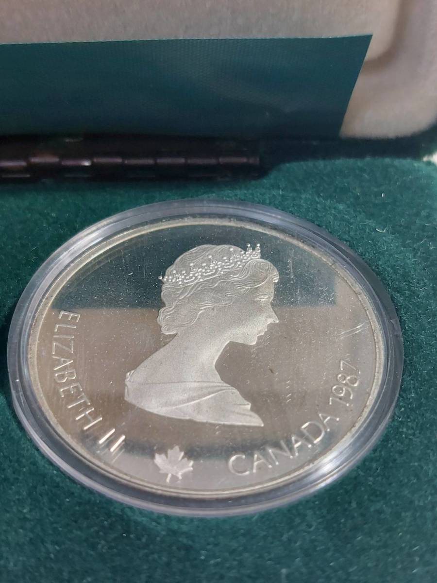 カナダ 記念銀貨 銀貨 カナダ 1987 1988 カナダ冬季オリンピック 20 DOLLARS ケース付 1988年