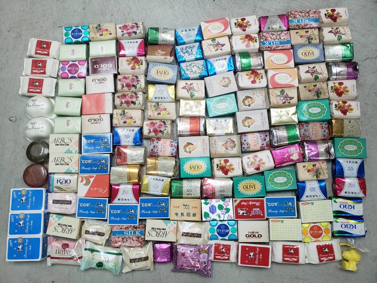 (4626) 石けん 130個以上!! せっけん 固形ソープ cow kao 資生堂 色々 まとめて セット レトロ 未使用 引き取り可 大阪 1円スタート
