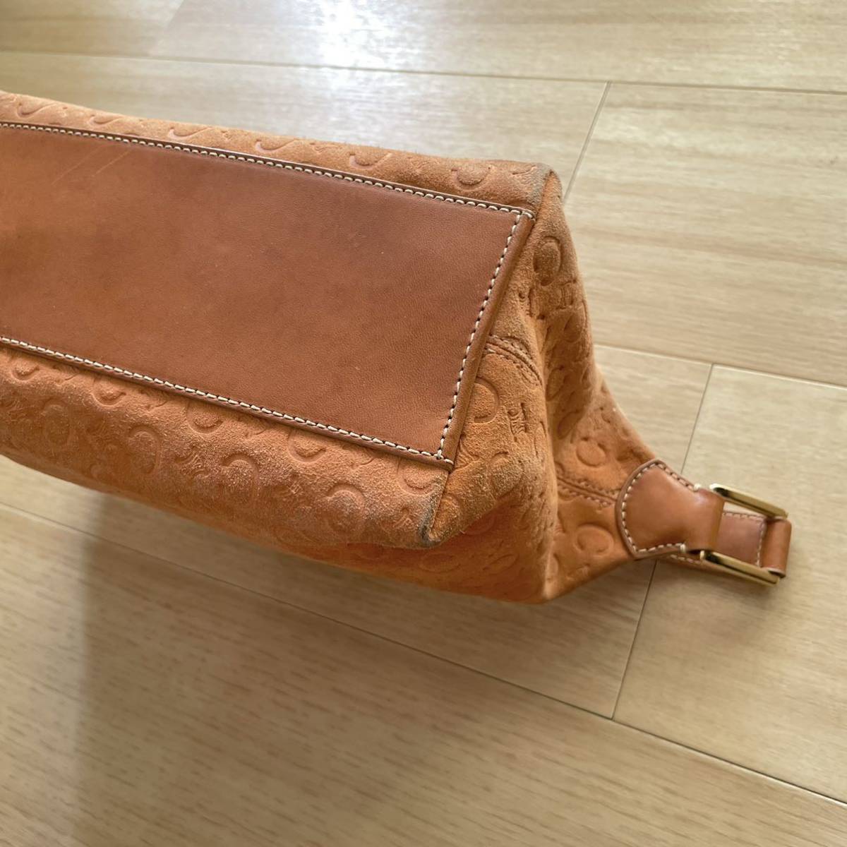 CELINE オールド セリーヌ スエード レザー ショルダーバッグ 