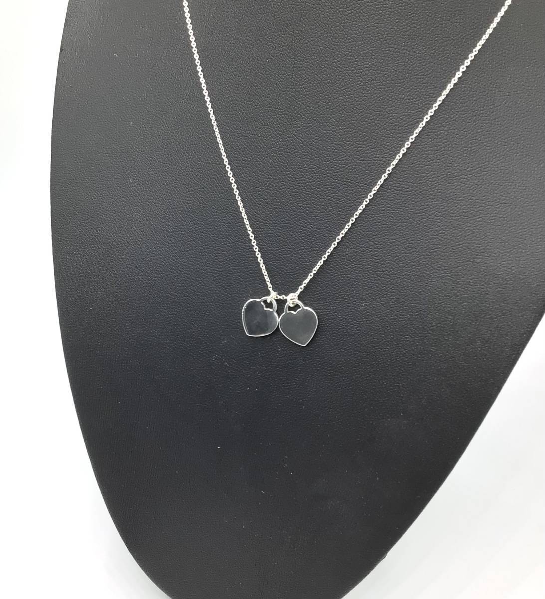 TIFFANY&Co.　ティファニー　リターントゥ ミニ ダブル ハート ネックレス SV925 シルバー