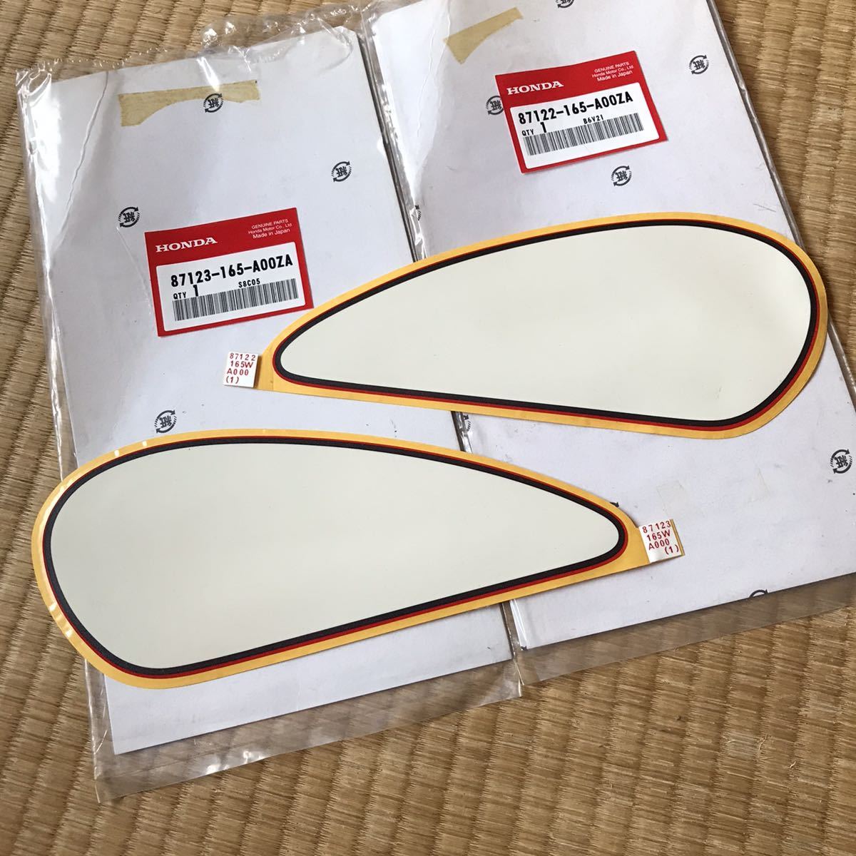 廃番　ホンダ　12V モンキー　AB27 Z50J 純正部品　タンク　ステッカー　デカール　87122165A00ZA 87123165A00ZA HONDA 