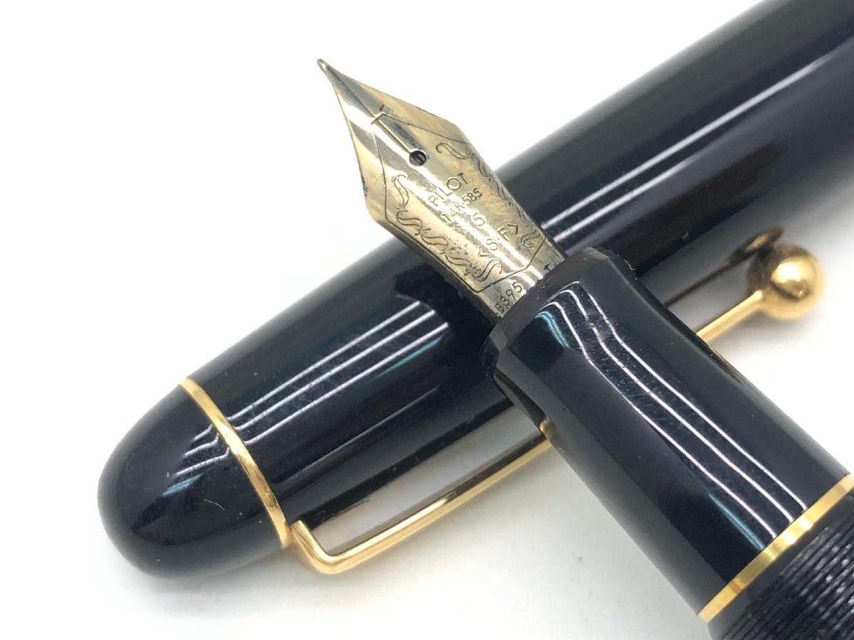 Pilot 万年筆 14K金ペン先 黒 PILOT 万年筆カスタム74 SM 黒 585 14K 14