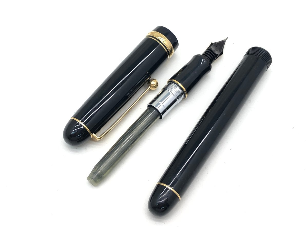 Pilot 万年筆 14K金ペン先 黒 PILOT 万年筆カスタム74 SM 黒 585 14K 14