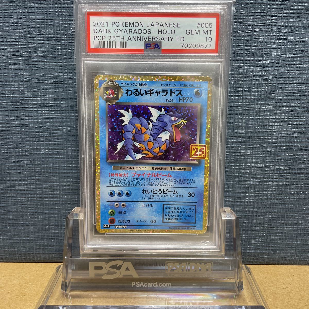 PSA10 わるいギャラドス　005 ポケモンカード ANNIVERSARY 25 周年　POKEMON DARK GYARADOS プロモ　ゴールデンボックス