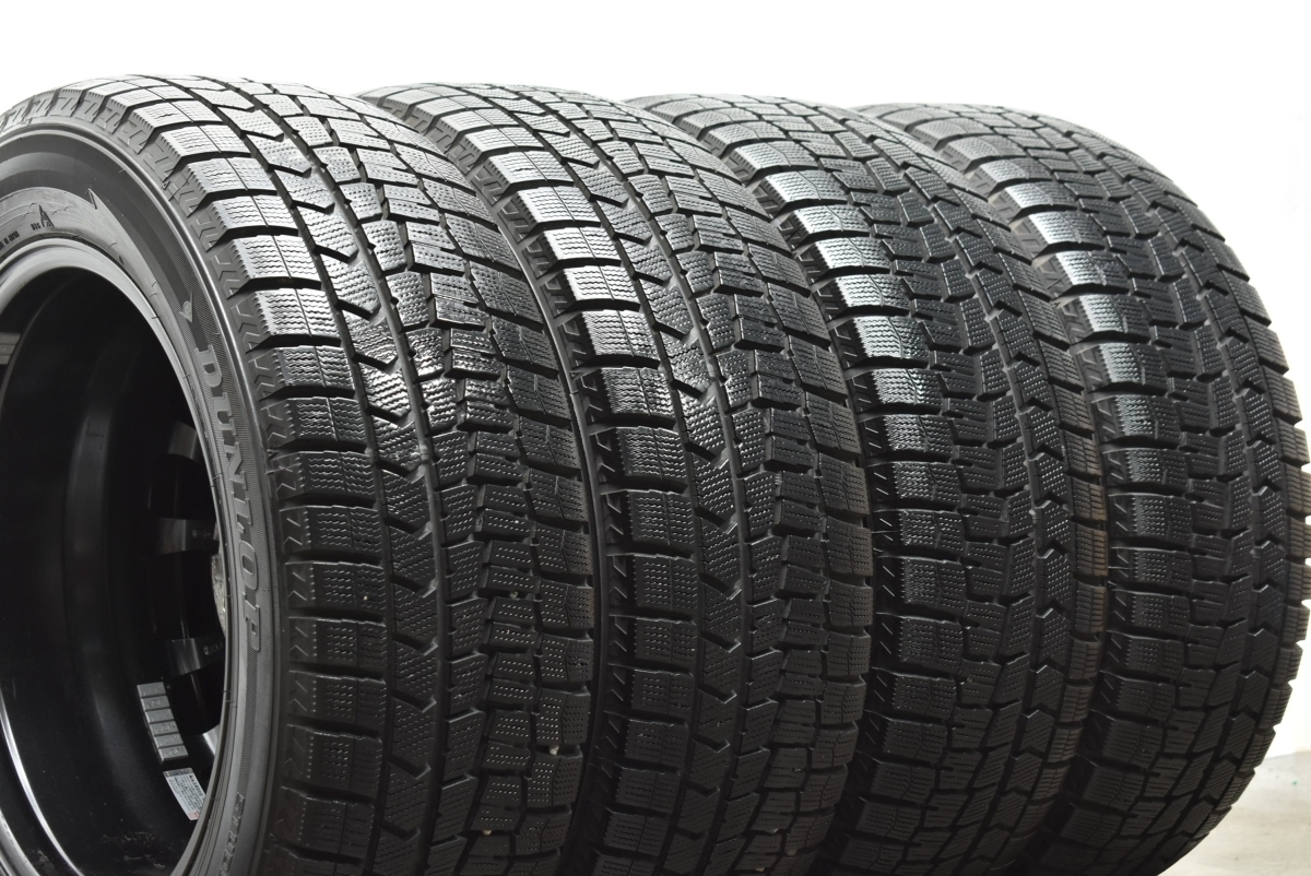 【美品 バリ溝】ミスティーレ 17in 7J +50 PCD114.3 ダンロップ ウィンターマックス WM02 225/55R17 スカイライン 10アルファード 即納可 +50 7J ダンロップ R972ミスティーレ 美品Mistiere RB14
