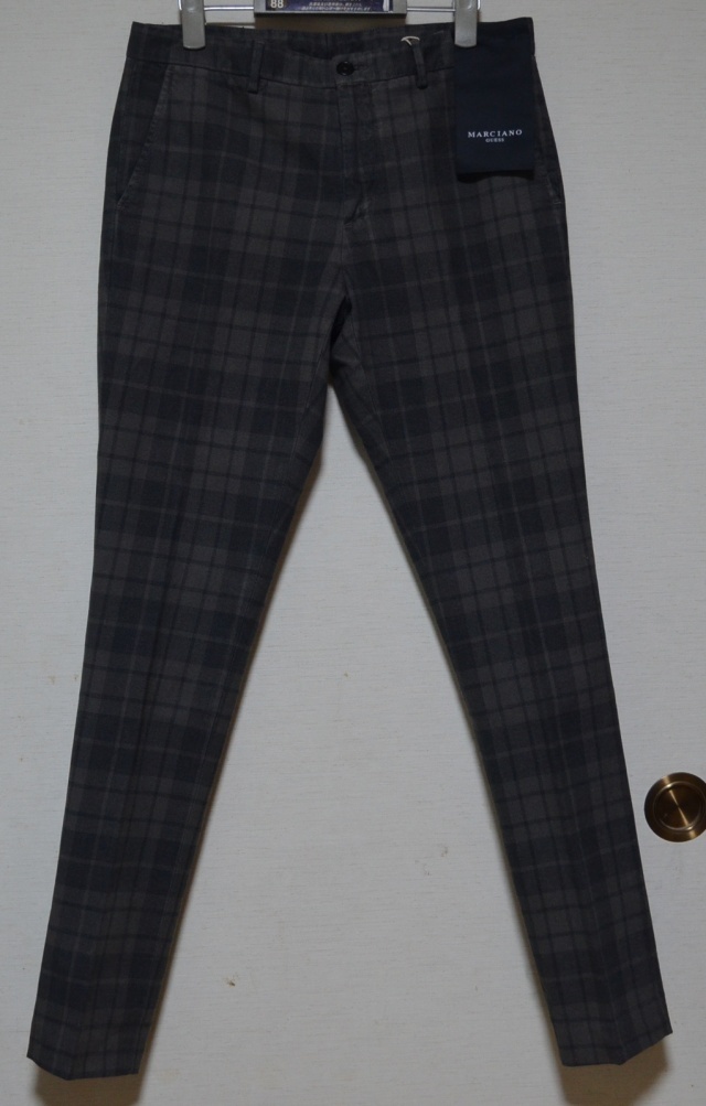 未使用　MARCIANO GUESS マルシアーノ　　ウールチェックパンツ　サイズ　表記46（イタリア）80cm　