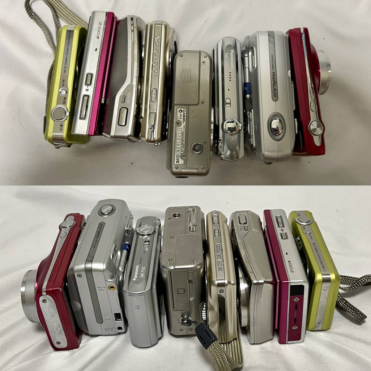 1円スタート】デジカメ 8台 まとめ売り カシオ SANYO LUMIX 富士