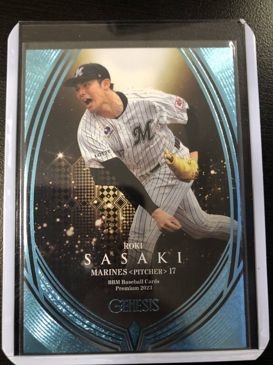 bbm 2023 genesis レギュラーカード ライトブルー箔版 ロッテ 佐々木朗希 ☆100枚限定☆