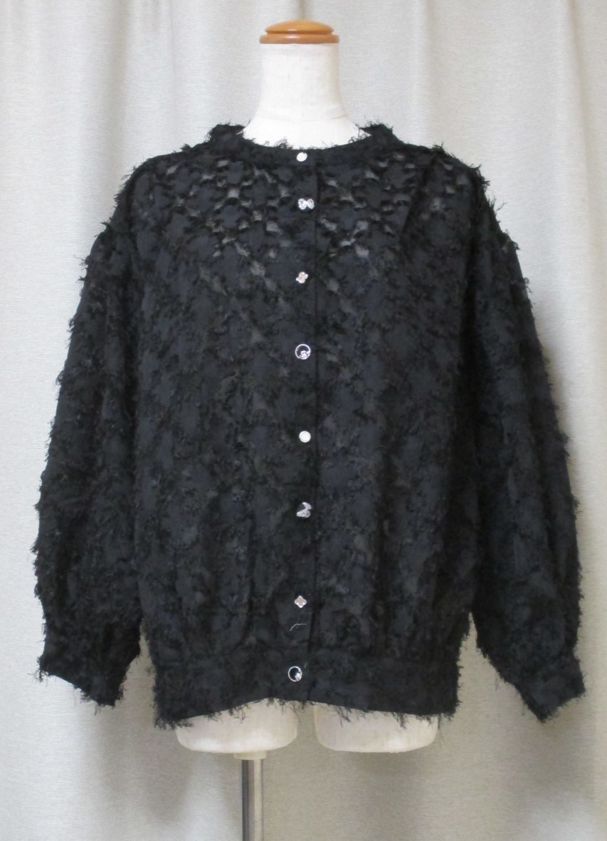 【格安！☆Scolar/スカラー*IS 花柄シャギーCD 002 黒】