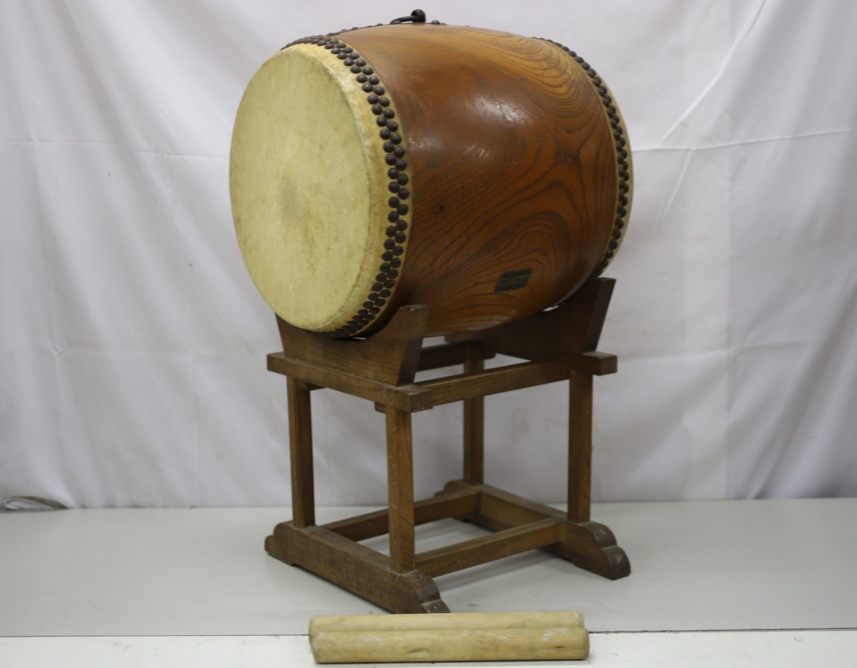 特別上鳴保証 和太鼓 和楽器 本体 高さ:約50cm 直径:40cm(U0810 