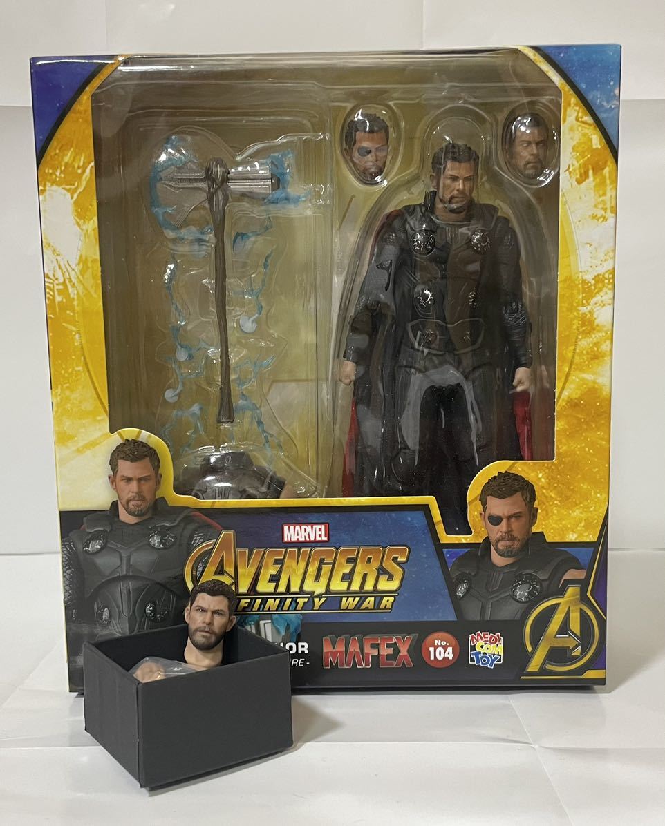 メディコムトイ MAFEX アベンジャーズ インフィニティウォー　ソー・カスタムヘッド付属