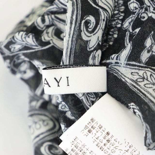 アナイ ANAYI 22AW モノトーンペイズリーティアードワンピース ロング