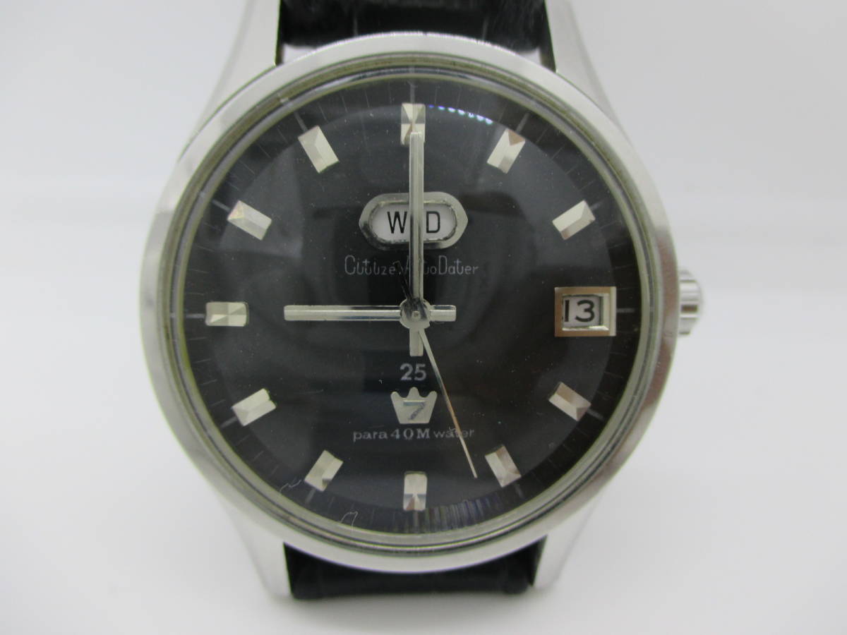 安い，定番 CITIZEN シチズン AutoDater Jet オートデーター 25 JEWELS Automatic 自動巻/デイデイト/黒文字盤/メンズ(シチズン)｜売買されたオークション情報、yahooの商品情報をアーカイブ公開 - オークファン その他
