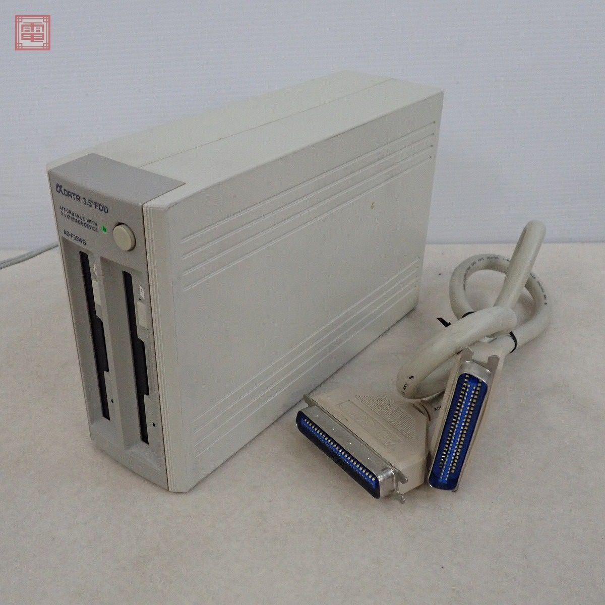 動作未確認 αDATA 3.5 FDD AD-F35WG αDATA 外付けFDD 3.5インチ AD-F35WG アルファデータ 50ピンSCSI