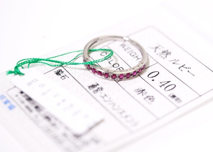 Z-51☆Pt900 ルビー0.40ct リング 日本宝石学協会ソーティング付き