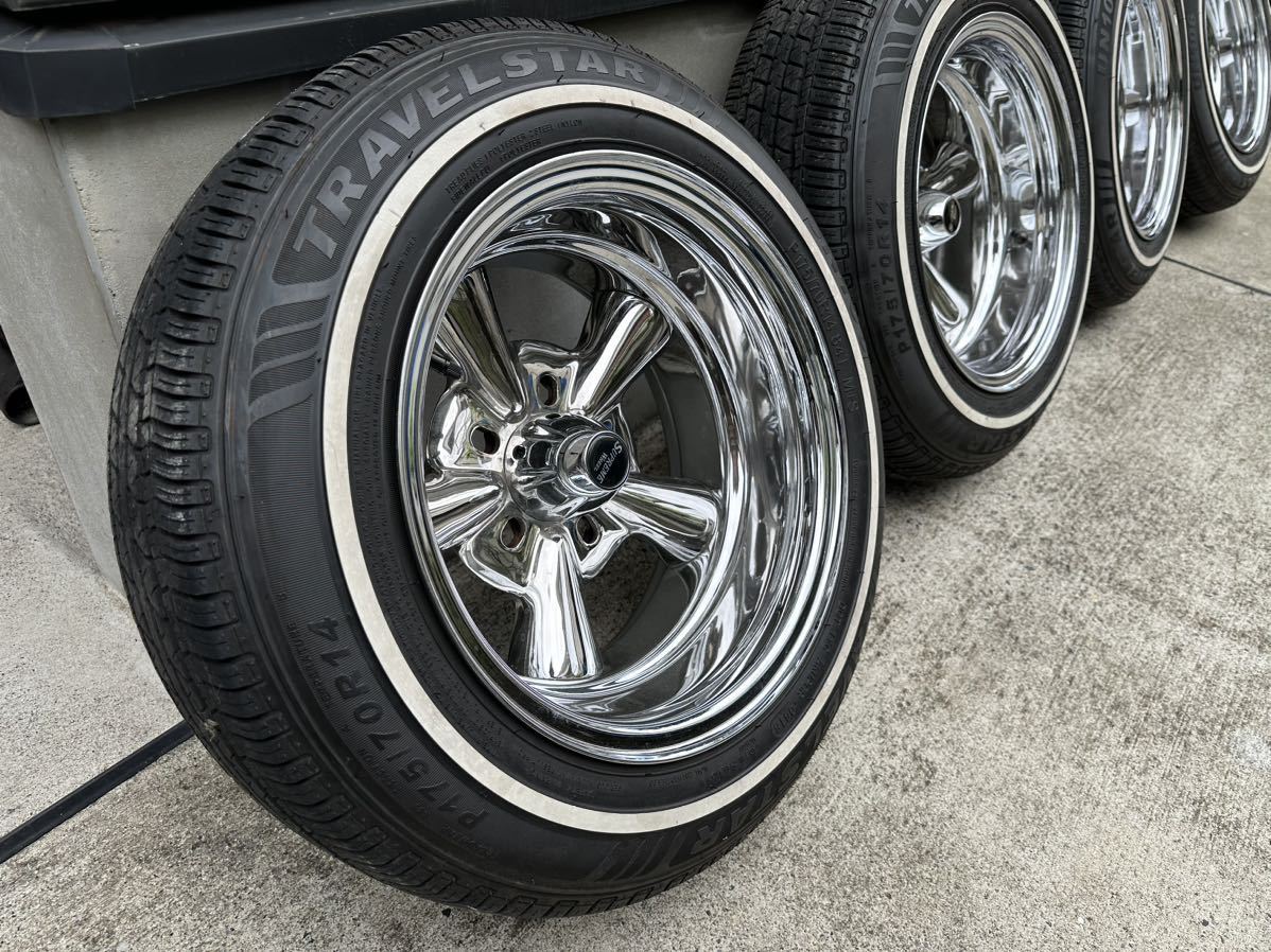 サプリウムホイール 14インチ 7JJ リバース リボンタイヤ付き PCD114 