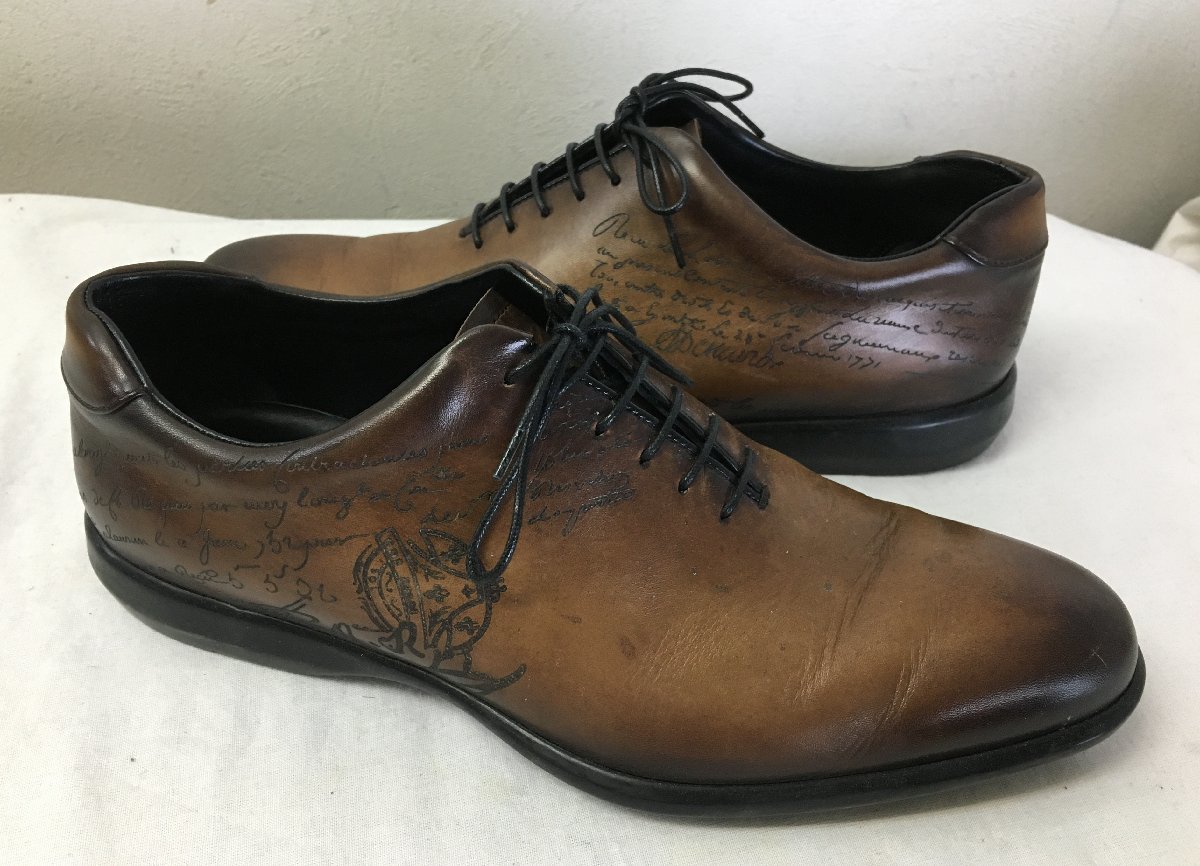 ◇Berluti ベルルッティ ラバーソール 豪華 カリグラフィ レザー 