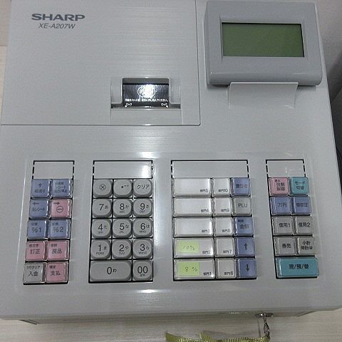 ☆SHARP/シャープ 電子レジスタ XE-A207 説明書/鍵付き☆店舗用品☆