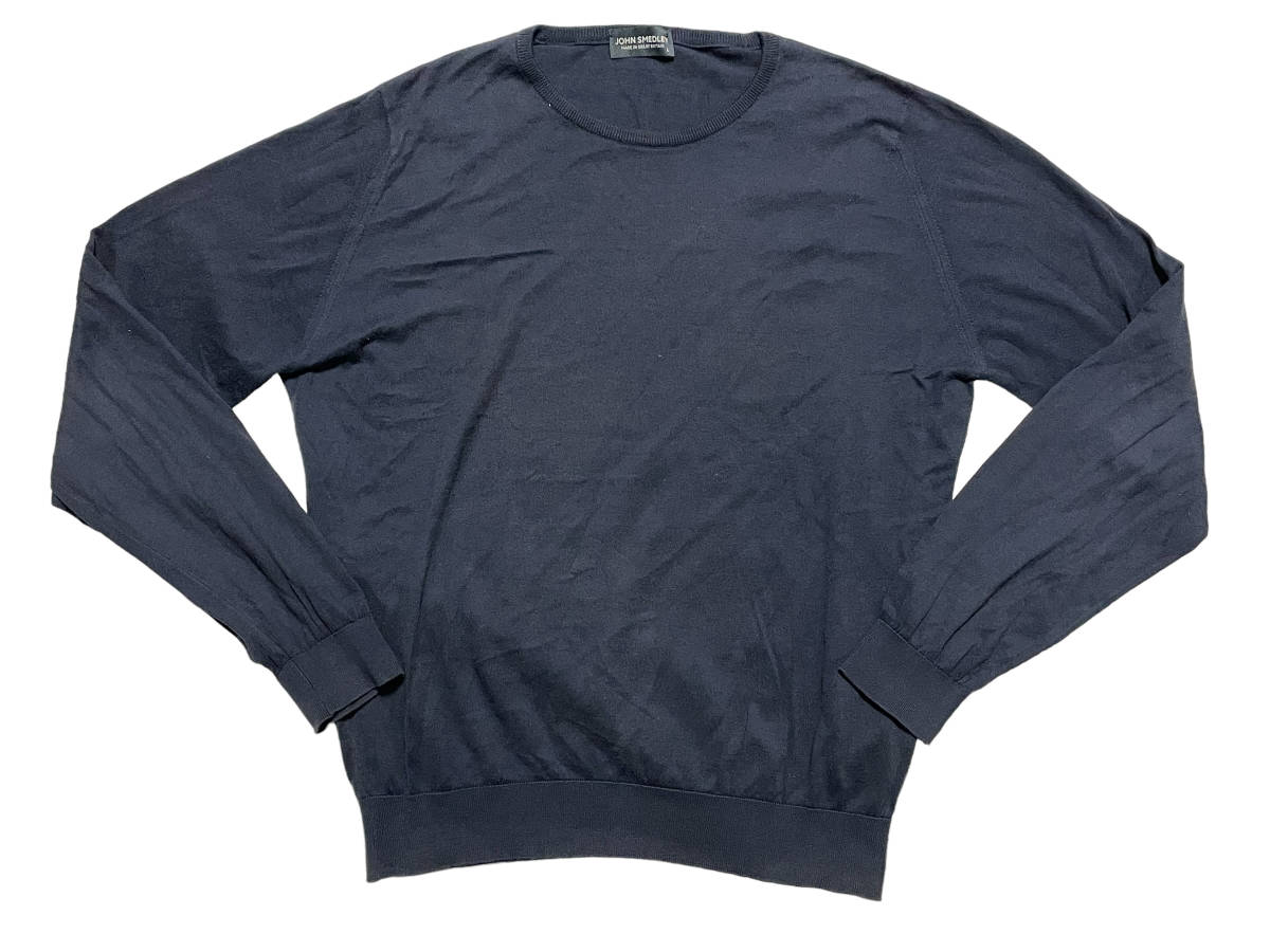 JOHN SMEDLEY シーアイランドコットン クルーネック ニット M ライト