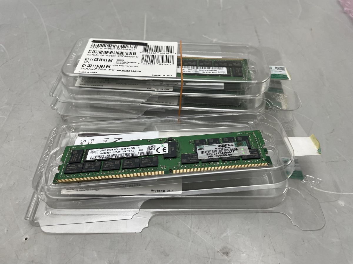 ☆1円スタート☆合計 128GB ・4枚 SK Hynix 32GB 2Rx4 PC4-2666V-RB2-