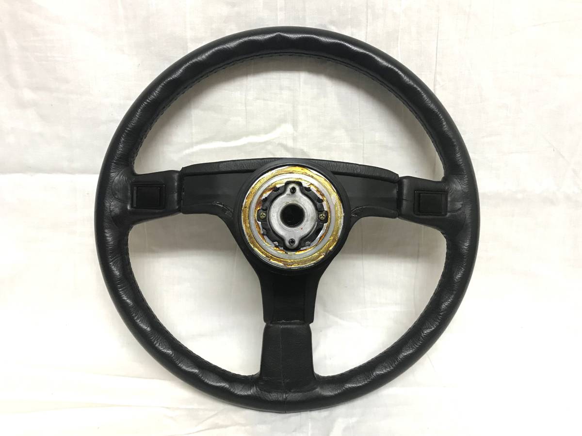 希少　ニスモ旧ロゴ　純正オプションレザーステアリング　スカイラインGT-R　BNR32　BCNR33　BNR34　NISMO　絶版車　旧車　街道レーサー　