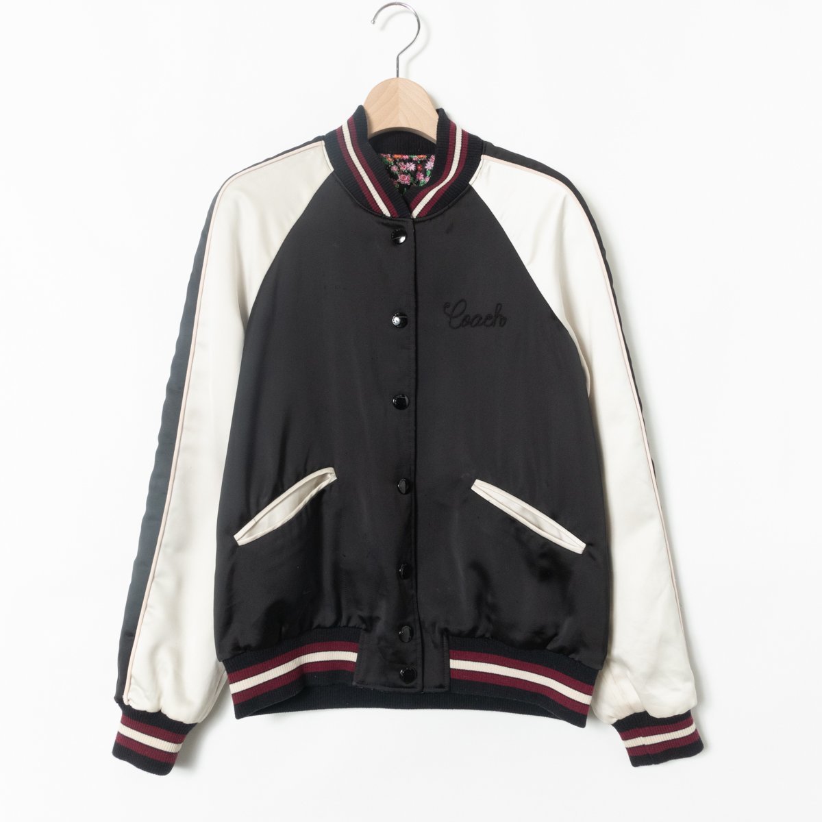 1円スタート】COACH コーチ リバーシブルスタジアムジャンパー 