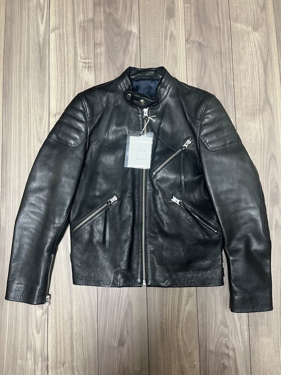 Acne Studios シングルライダース アクネ レザージャケット ライダース