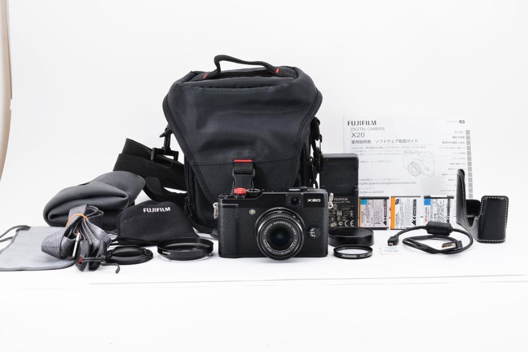 1円出品～　FUJIFILM X20 BLACK コンパクトデジタルカメラ　付属品多数 富士フイルム　コンデジ　ハイエンド　デジカメ