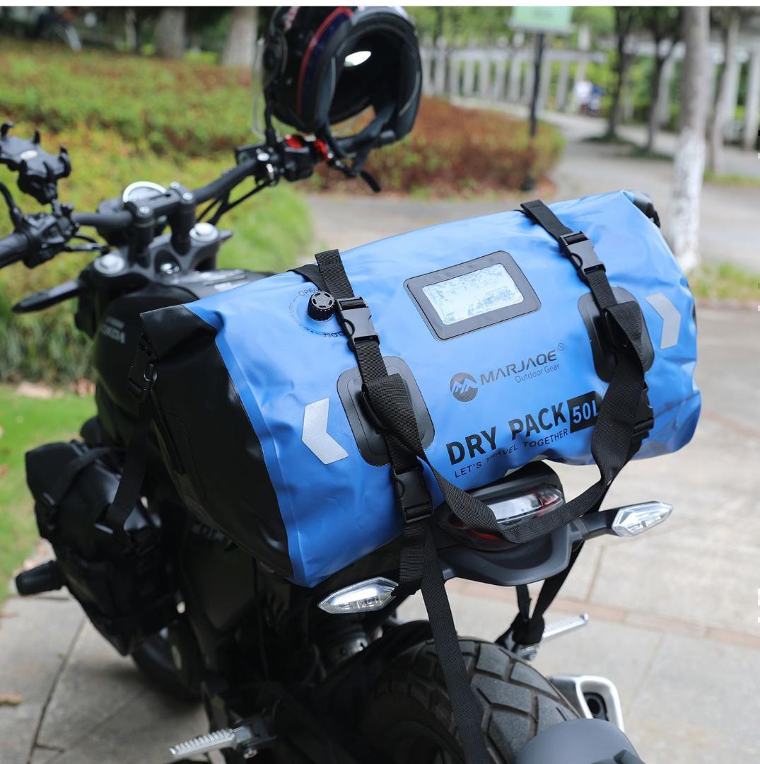 【格安，SALE】 バイクシートバッグ 防水 軽量 完全防水 シートバッグ ブルー 50L(シートバッグ)｜売買されたオークション情報、yahooの商品情報をアーカイブ公開 - オークファン シートバッグ