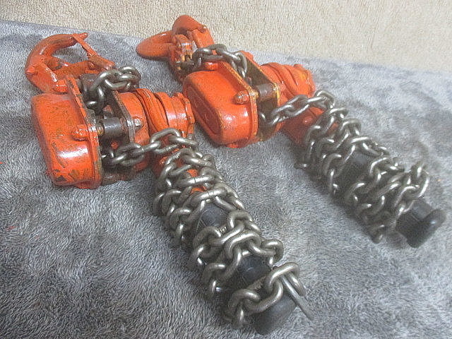 (1358) KITO キトー レバーブロック 1.6t LB016 2個　※色塗り直し