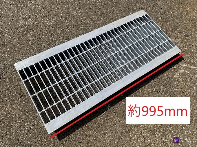 J027【引取歓迎/静岡】1枚のみ！L995xW438xH45mm CU-44-36 CHUBU グレーチング U字溝用 側溝 溝蓋