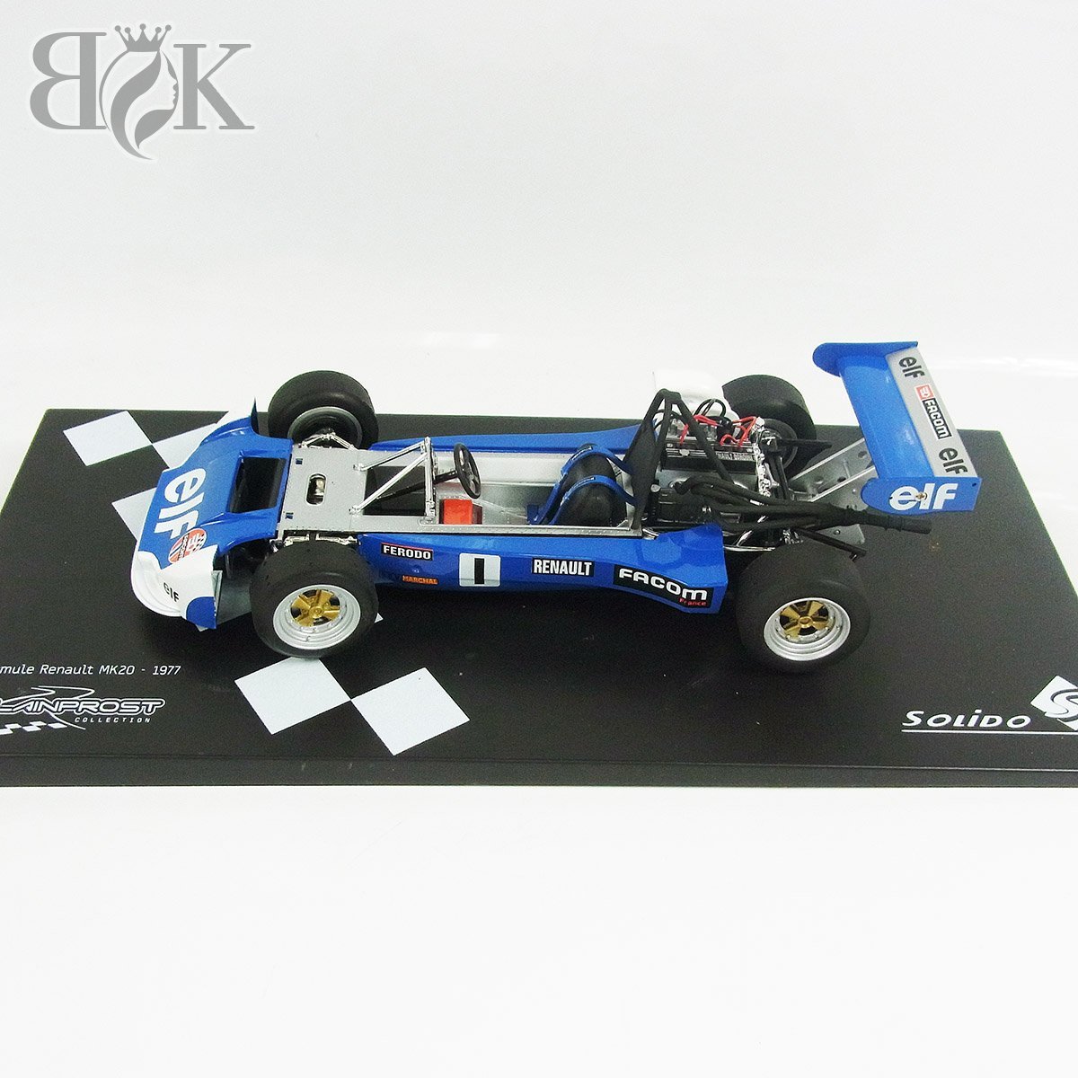 ソリド 1:18 アラン・プロスト フォーミュラールノー ブルー系 ミニカー ALAIN PROST 中古品 ♪