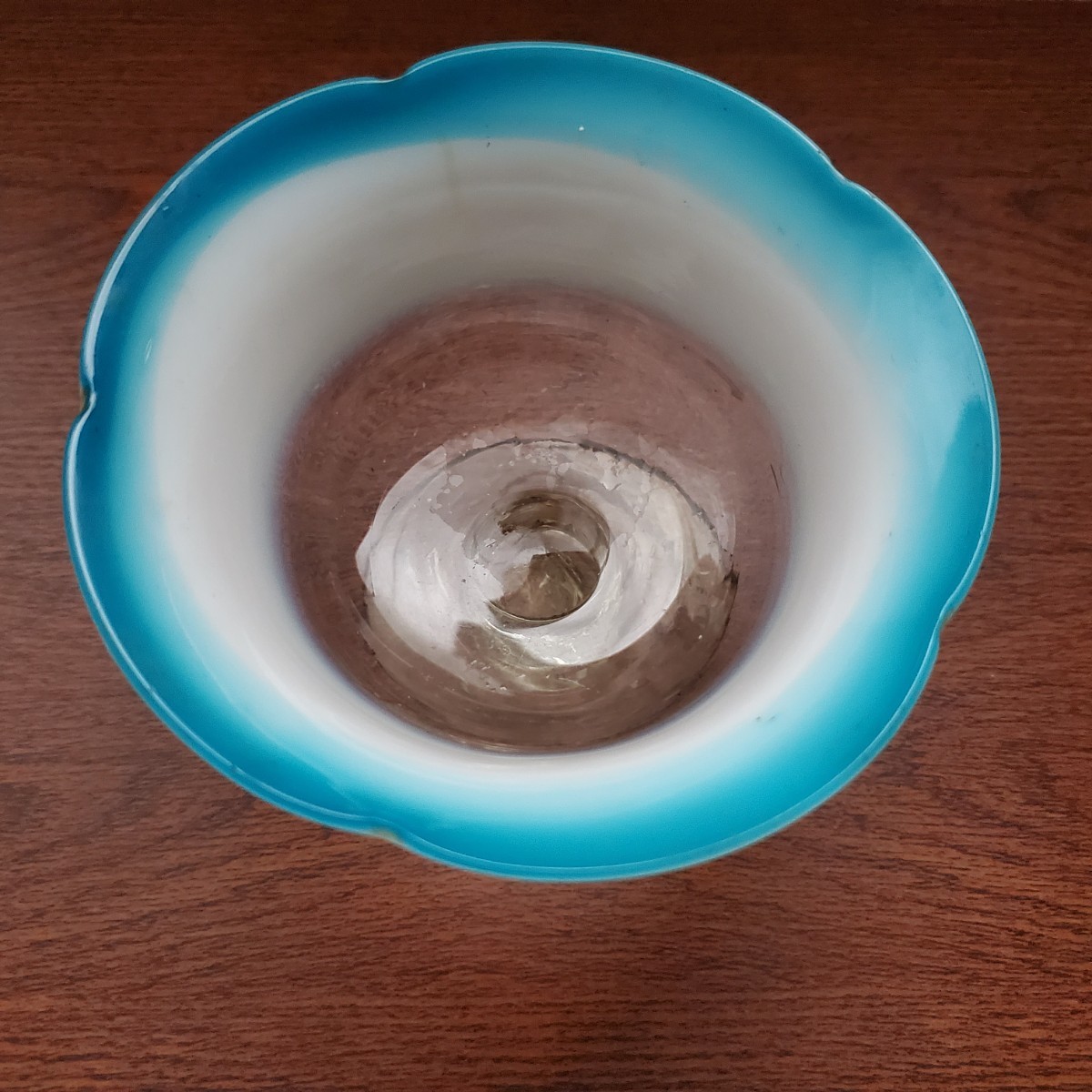 氷コップ ガラスカップ アイスクリームカップ 輪花 硝子 ぼかし 大正