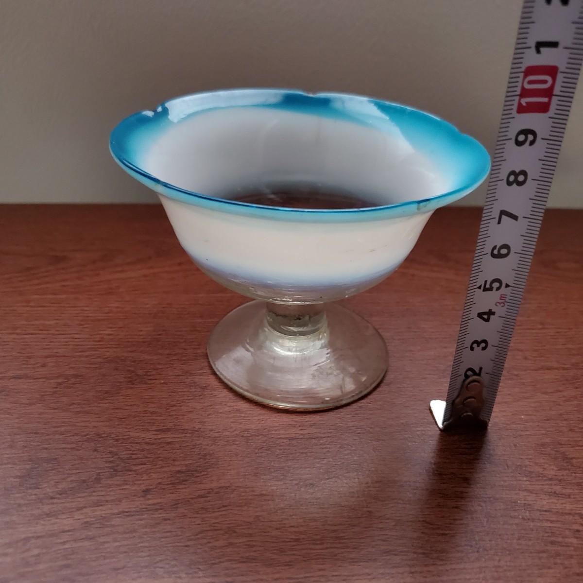 氷コップ ガラスカップ アイスクリームカップ 輪花 硝子 ぼかし 大正