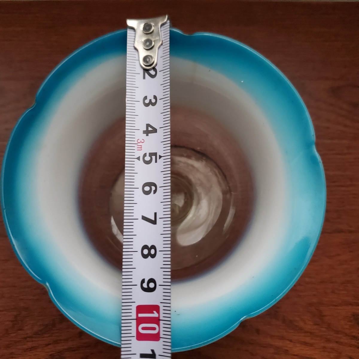 氷コップ ガラスカップ アイスクリームカップ 輪花 硝子 ぼかし 大正