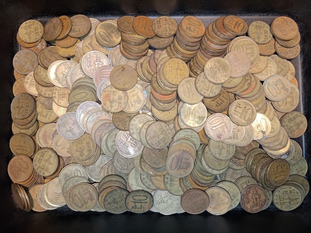 お値下げ古銭・韓国 【1円スタート】韓国 大韓民国 旧10ウォン硬貨 おまとめ 約