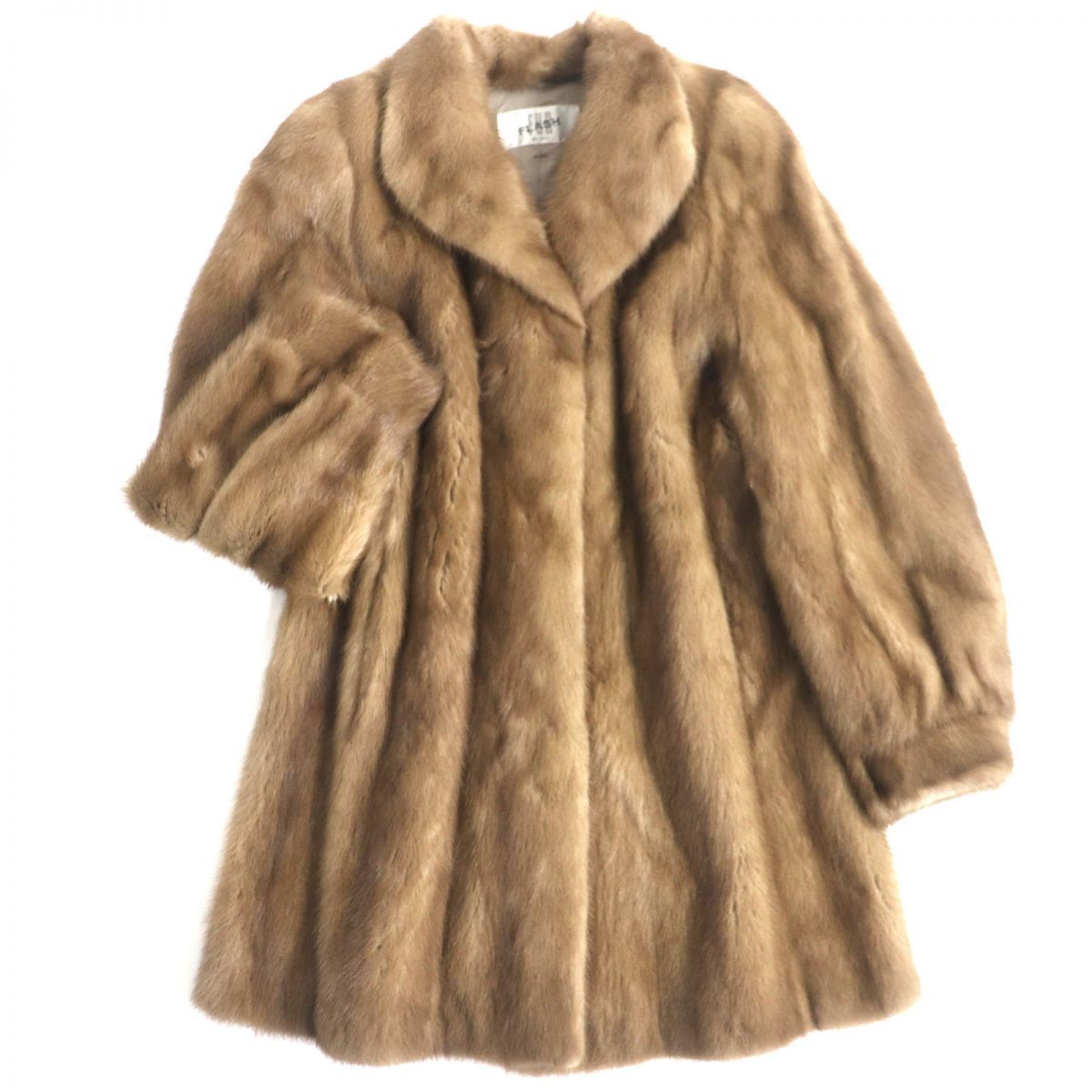 極美品▽MOONBAT ムーンバット MINK ミンク 本毛皮コート ライト