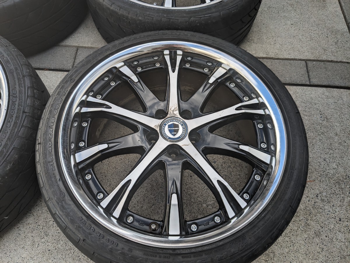 work シュバート SC4 18インチ 7.5J+48 +45 5H100 215/40R18 プリウス
