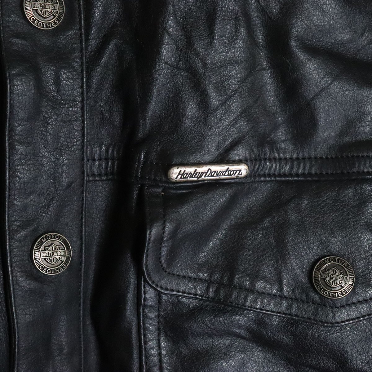 F7T/Y10.7-5 Harley Davidson ハーレーダビッドソン レザーシャツ 