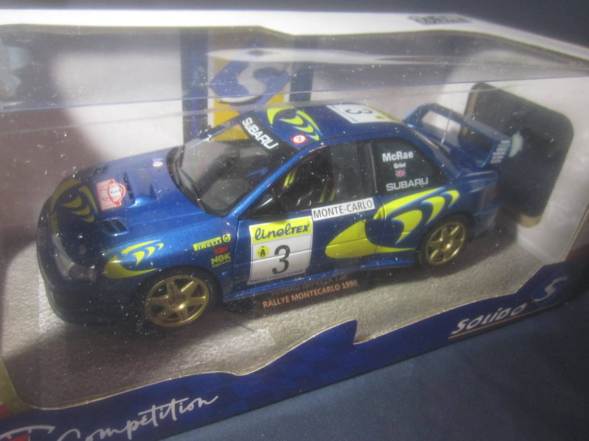⑨solido 1/18 　スバル　インプレッサ22B #3 Rally Monte Carlo 1998 McRae/Grist　ブルーメタリック