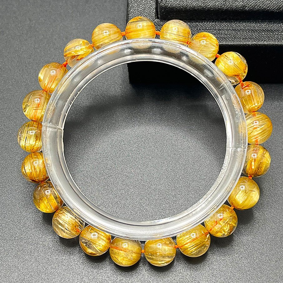 1003k341 貴重 EU製 定価14万円☆タイチンルチル☆黄金針水晶 金運