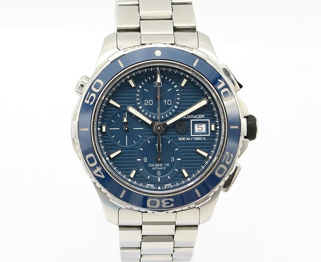 【１円】TAG HEUER タグホイヤー アクアレーサー 500m クロノグラフ セラミック CAK2112.BA0833 自動巻き 腕時計 z23-2975 中古品 z_w