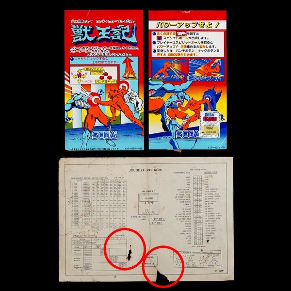 純正インストカード 取説 獣王記