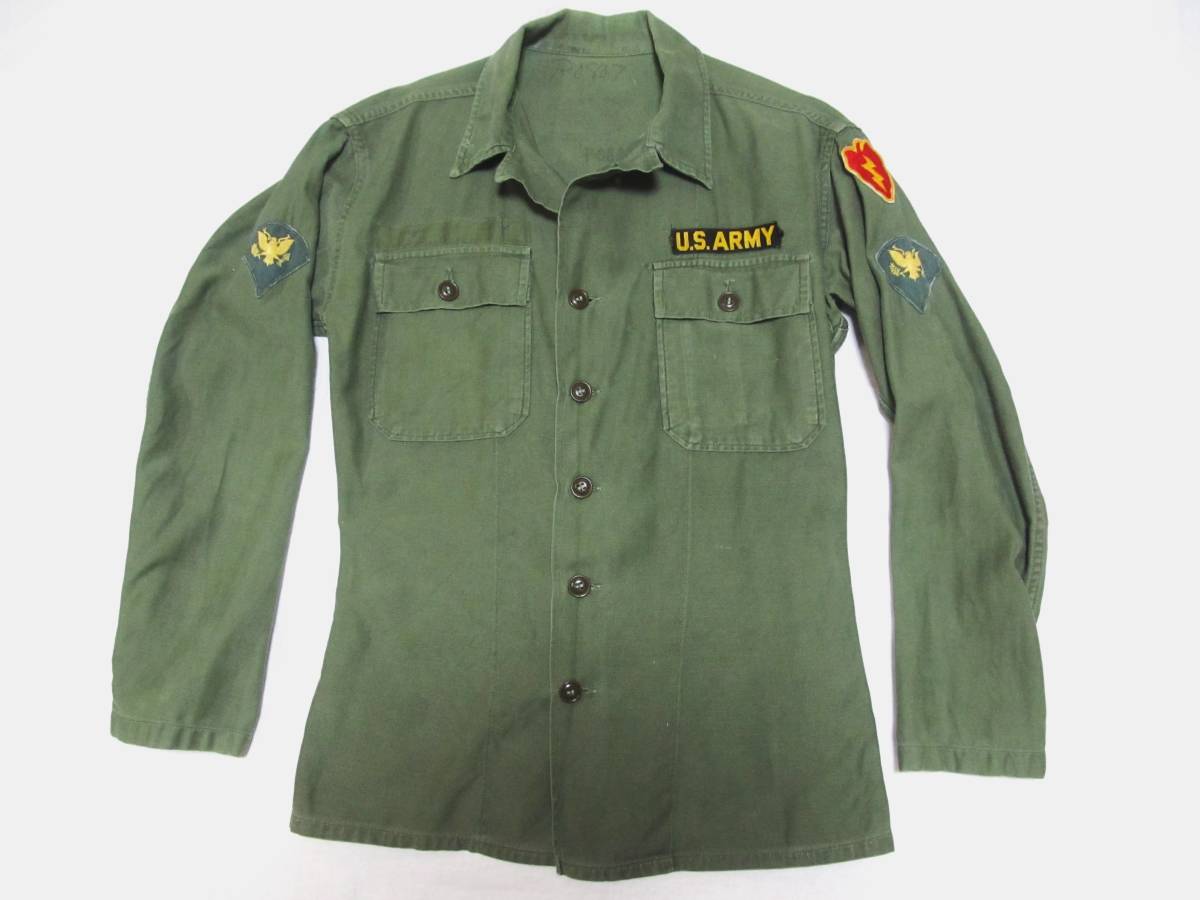 ベトナム戦 実物 米軍 第25歩兵師団 ODシャツ 1950年代 初期 