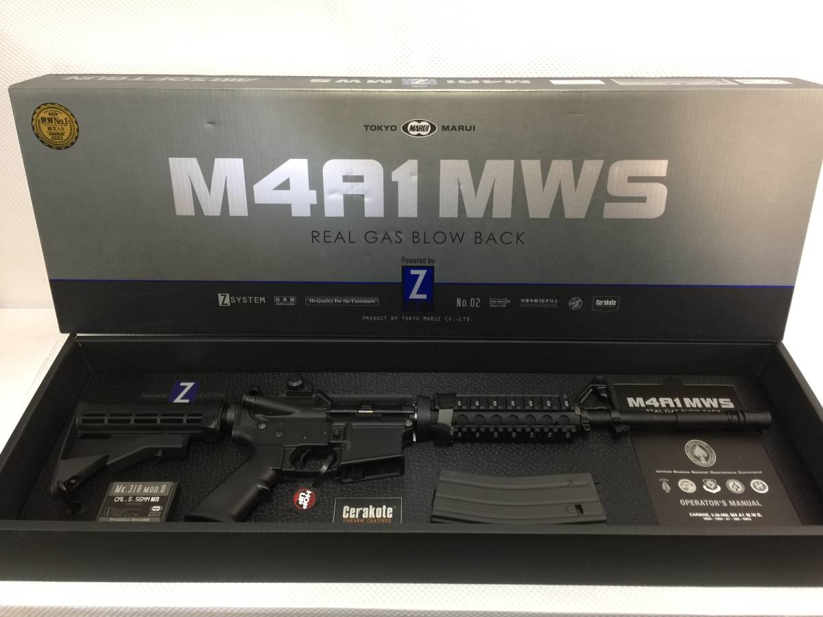 oqM629# 送料無料 美品 東京マルイ ガスブローバック マシンガン M4A1 MWS エアガン
