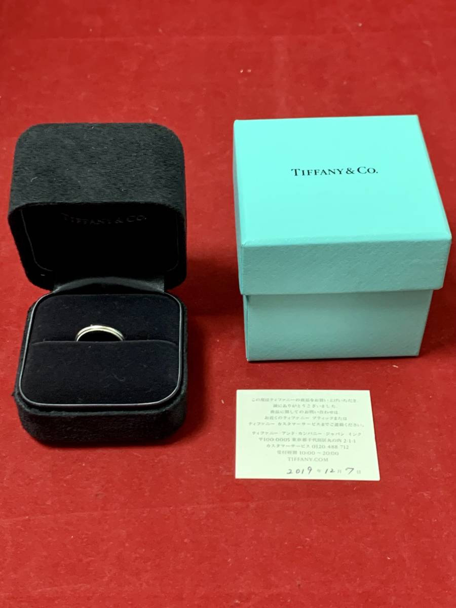 ☆ティファニー/TIFFANY&CO. ミルグレイン 6号 リング Pt プラチナ 指輪 Milgrain Ring 中古☆