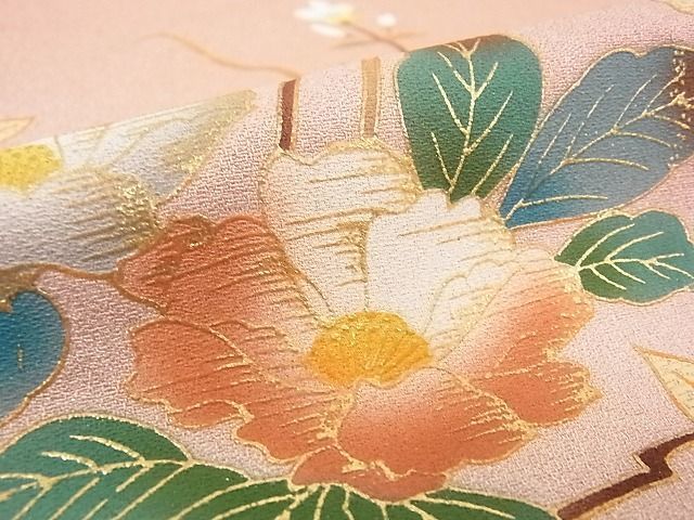 平和屋2□付下げ 反物 着尺 作家物 枝花 逸品 未使用 aaa3978
