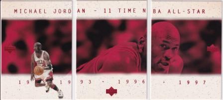 97/98 Collector's Choice ☆Michael Jordan/Bulls☆International Japanese Michael Jordan Career ３枚セット MJ7・MJ8・MJ9