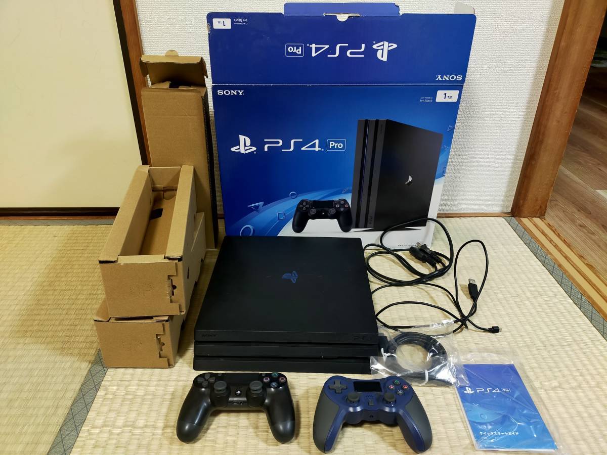【SSD 1TB換装】PS4 PRO ジェットブラック　CUH-7000BB01
